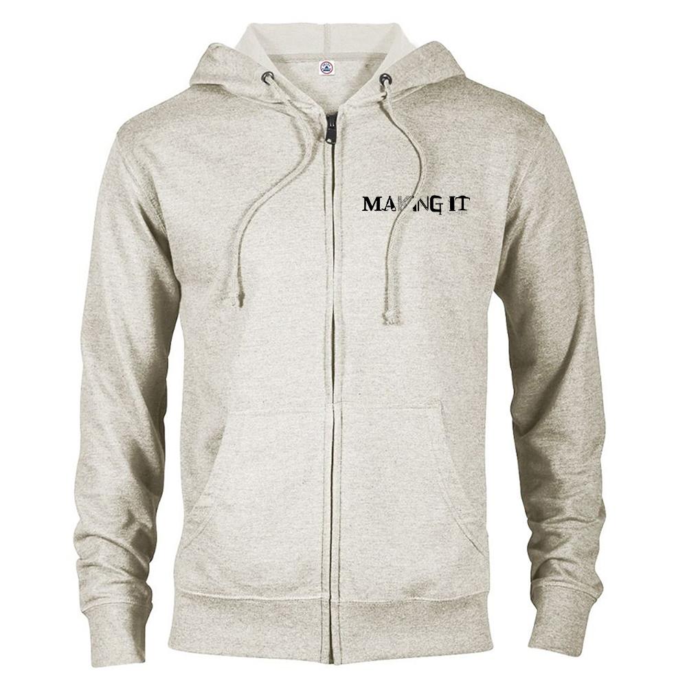 Making It Logo Lightweight Zip Up Hooded Sweatshirt