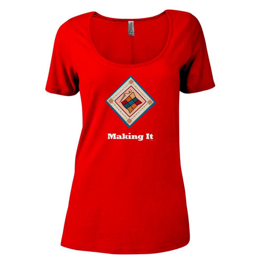 Making It Modern Heirloom Patch Women's Relaxed Scoop Neck T-Shirt