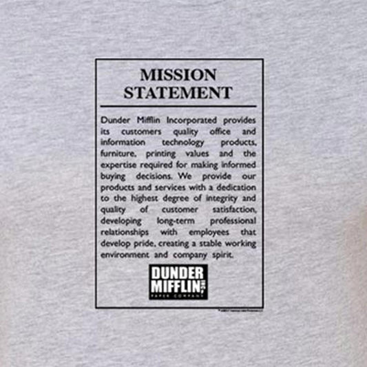 The Office Dunder Mifflin Mission Statement Women's Short Sleeve T-Shirt-1