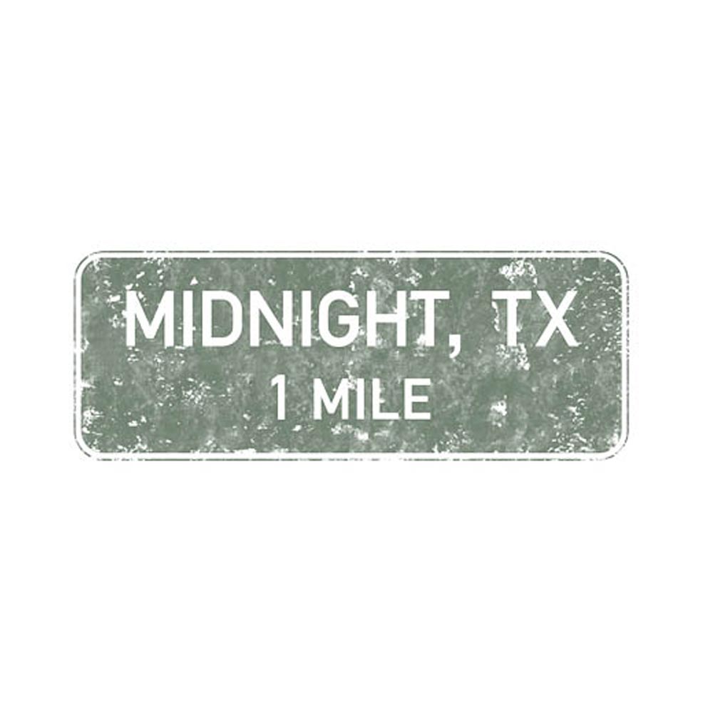 Midnight  Texas Road Sign White Mug