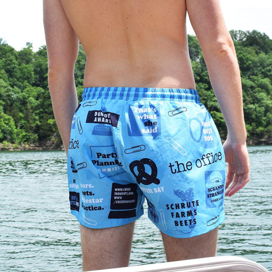 The Office Mash-Up Swim Trunks-2