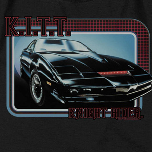 Knight Rider KITT Black Heather Short Sleeve T-Shirt-1