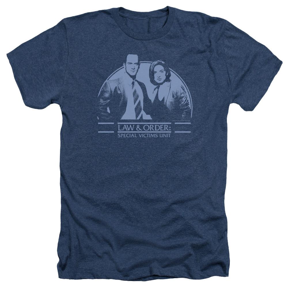 Law & Order: SVU Elliot & Olivia Navy Heather Short Sleeve T-Shirt