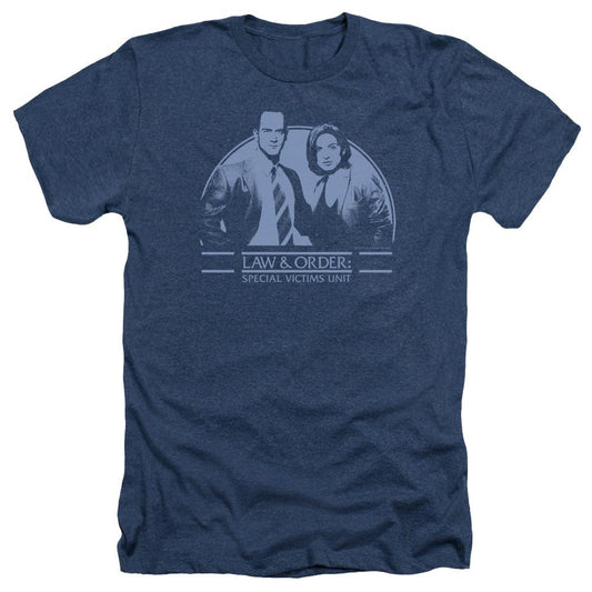 Law & Order: SVU Elliot & Olivia Navy Heather Short Sleeve T-Shirt-0