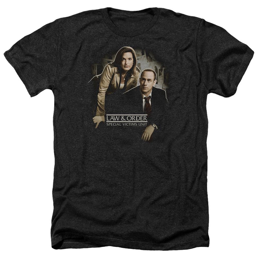 Law & Order: SVU Helping Victims Black Heather Short Sleeve T-Shirt