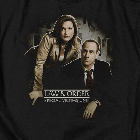 Law & Order: SVU Helping Victims Black Heather Short Sleeve T-Shirt-1