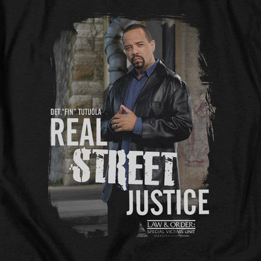 Law & Order: SVU Street Justice Black Heather Short Sleeve T-Shirt-1