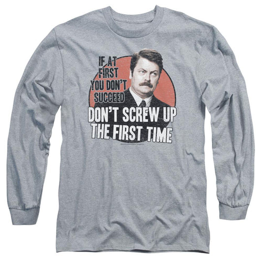 Parks and Recreation Don't Screw Up Long Sleeve T-Shirt-0