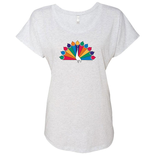 NBC Vintage 1956 Peacock Women's Tri-Blend Dolman T-Shirt