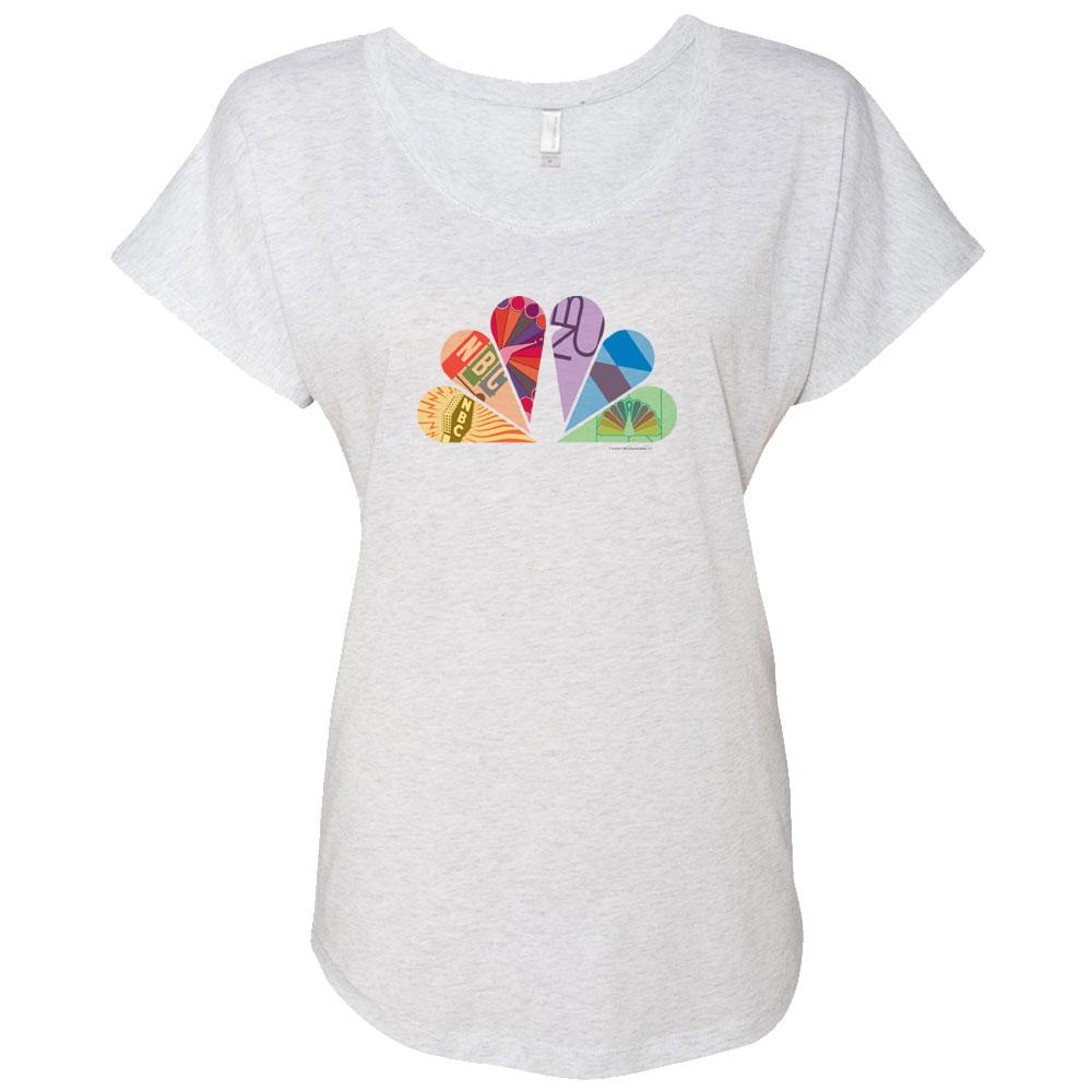 NBC Logo Mash-Up Women's Tri-Blend Dolman T-Shirt