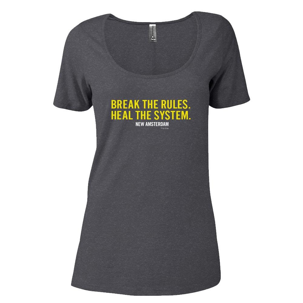 New Amsterdam Break the Rules Women's Relaxed Scoop Neck T-Shirt