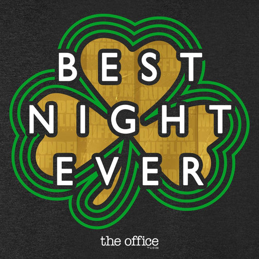 The Office Dunder MIfflin Best Night Ever St. Patrick's Day  Men's Tri-Blend Short Sleeve T-Shirt-1