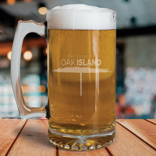 The Curse of Oak Island Etched 25 oz Beer Glass-0