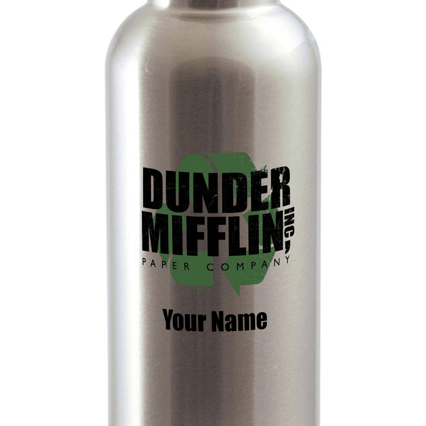 The Office Personalized Dunder Mifflin Recycle Stainless Steel Water Bottle