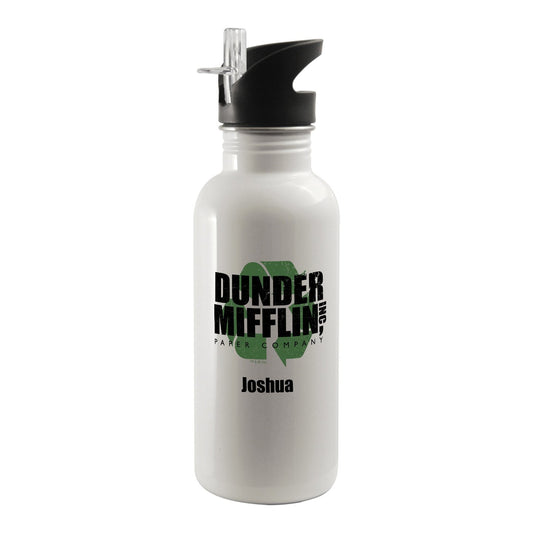 Personalized The Office Dunder Mifflin Recycle Water Bottle
