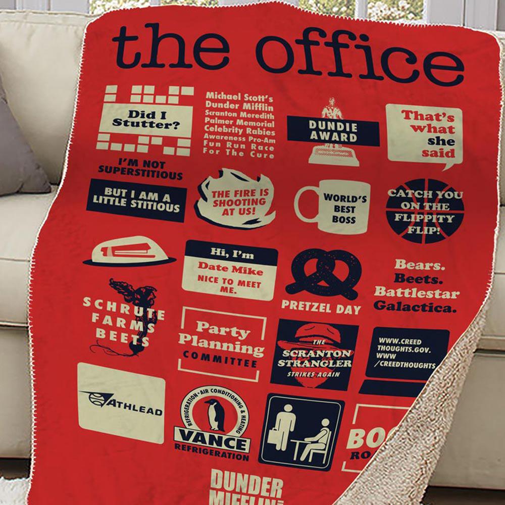 The Office Mash-Up Sherpa Blanket