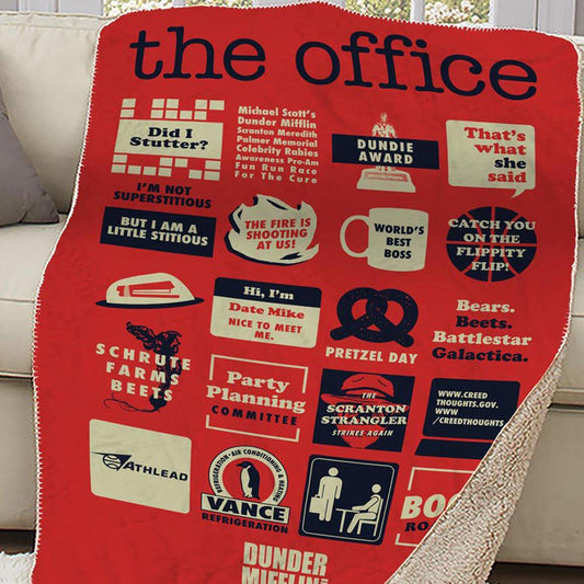 The Office Mash-Up Sherpa Blanket-1