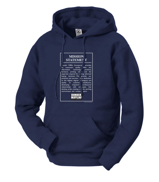 The Office Dunder Mifflin Mission Statement  Hooded Sweatshirt