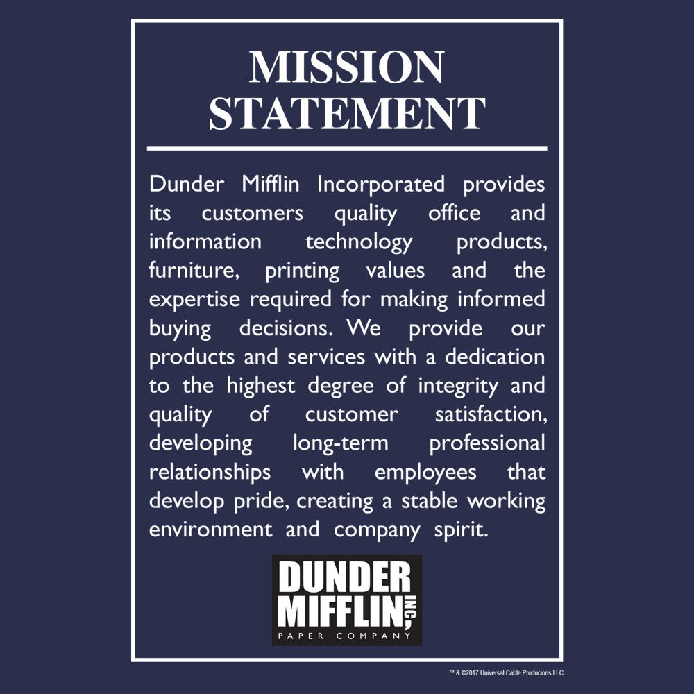 The Office Dunder Mifflin Mission Statement  Hooded Sweatshirt