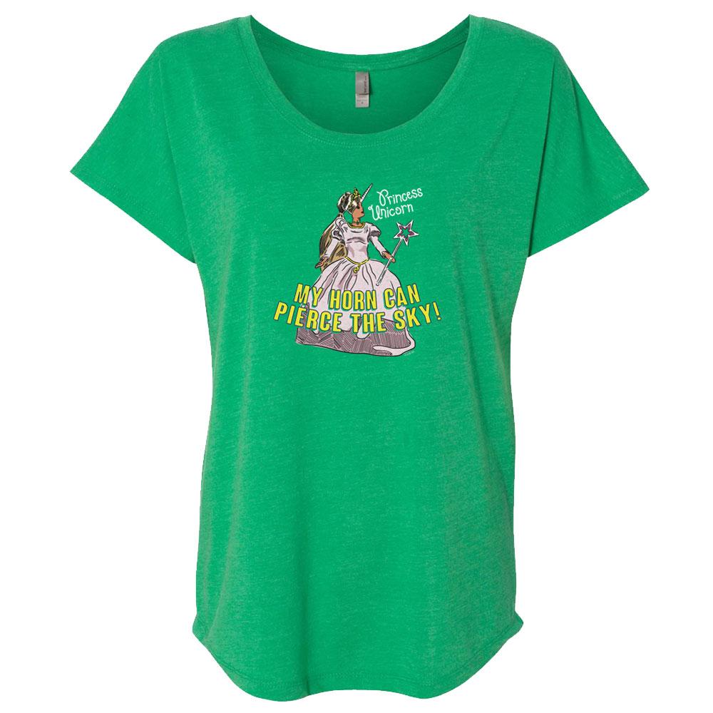 The Office Princess Unicorn Women's Tri-Blend Dolman T-Shirt