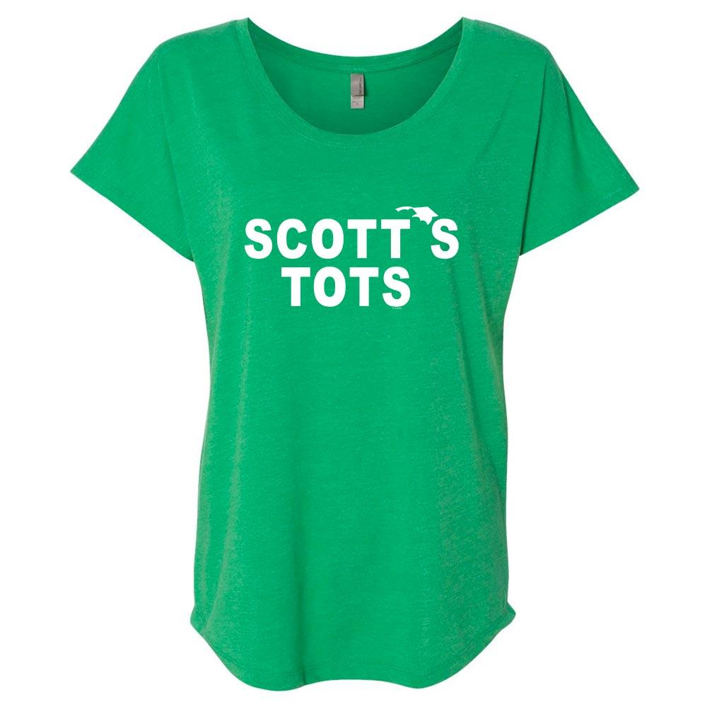 The Office Scott's Tots St. Patrick's Day Women's Tri-Blend Dolman T-Shirt