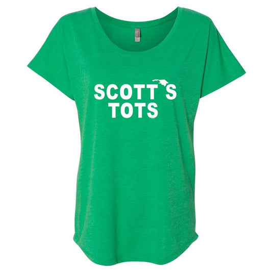 The Office Scott's Tots St. Patrick's Day Women's Tri-Blend Dolman T-Shirt