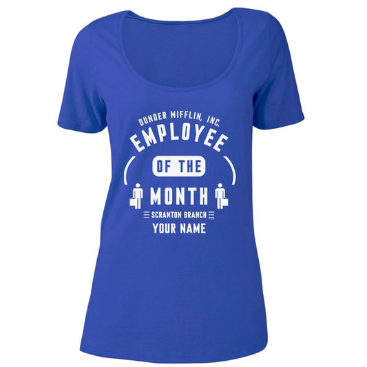The Office Personalized Employee of the Month Women's Relaxed Scoop Neck T-Shirt