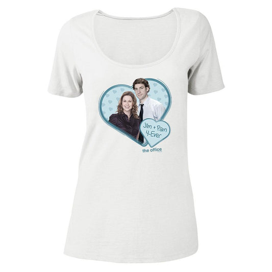 The Office Jim & Pam Forever Women's Relaxed Scoop Neck T-Shirt