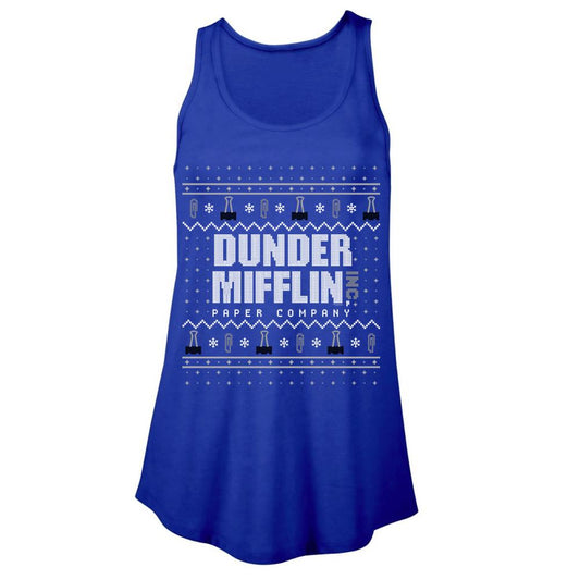 The Office Dunder Mifflin Holiday Women's Flowy Tank Top-0