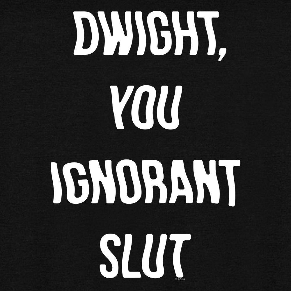 The Office Dwight You Ignorant Slut Tri-blend Raglan Hoodie