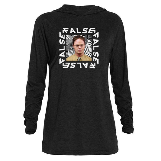 The Office Dwight False Tri-blend Raglan Hoodie-0