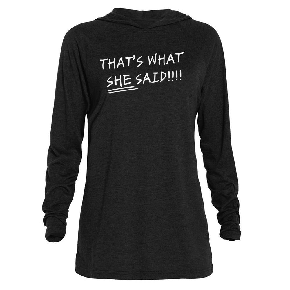 The Office That's What She Said Quote Tri-blend Raglan Hoodie