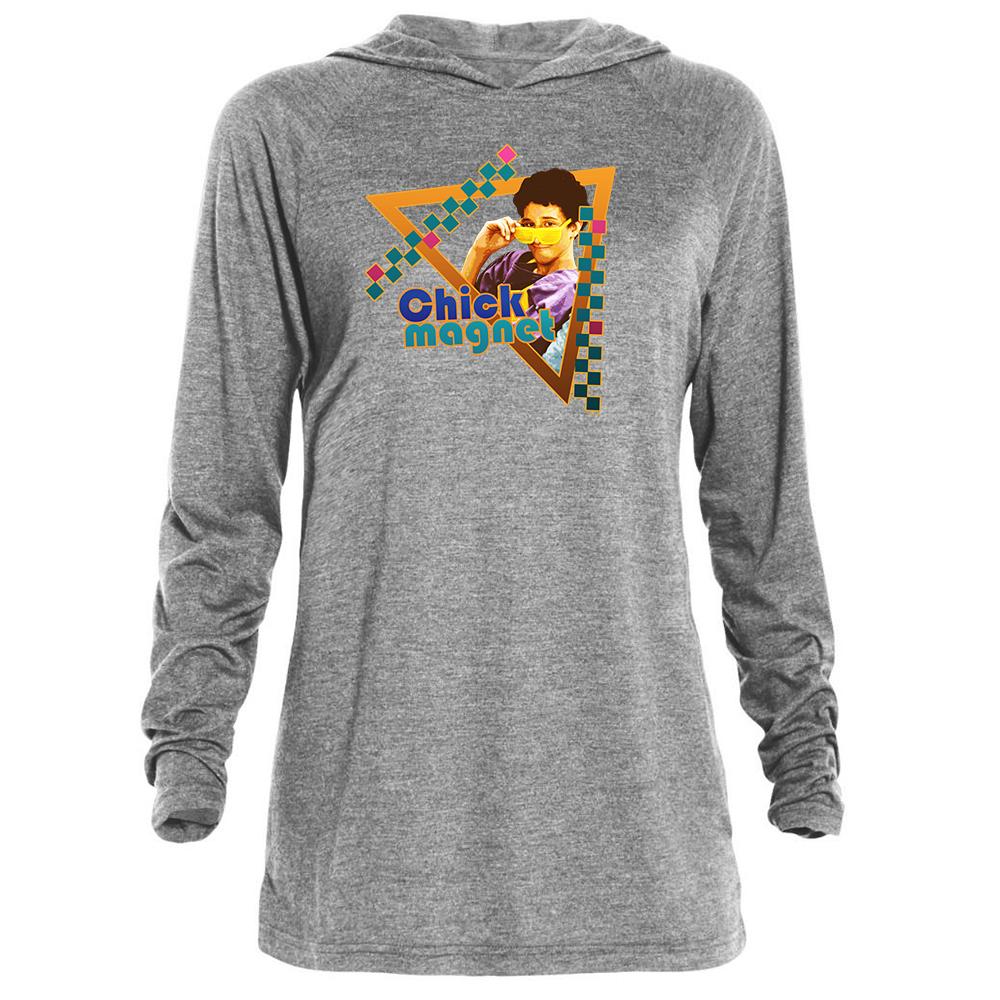 Saved By The Bell Chick Magnet Tri-Blend Raglan Hoodie