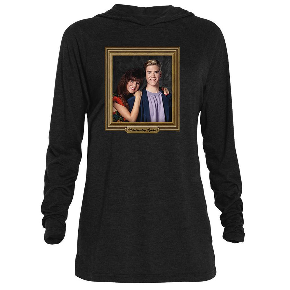Saved By The Bell Relationship Goal Tri-Blend Raglan Hoodie