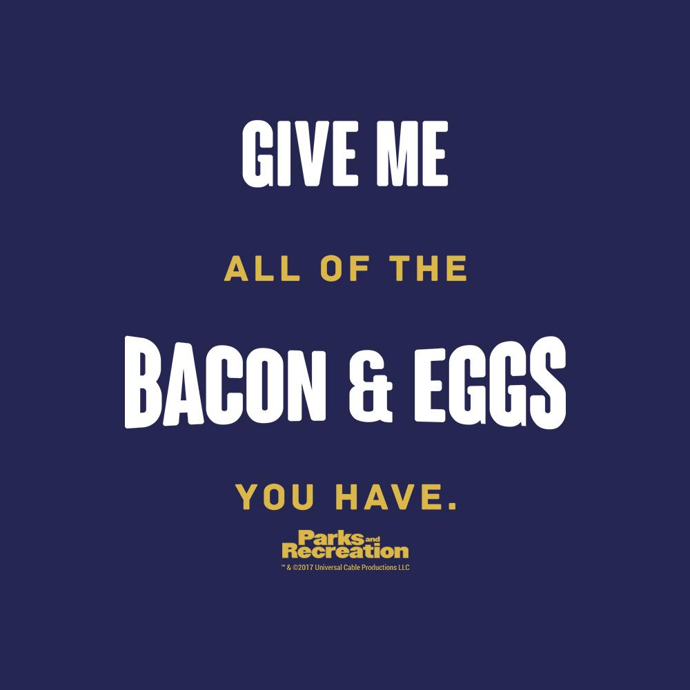 Parks and Recreation Bacon and Eggs Women's V-Neck T-Shirt