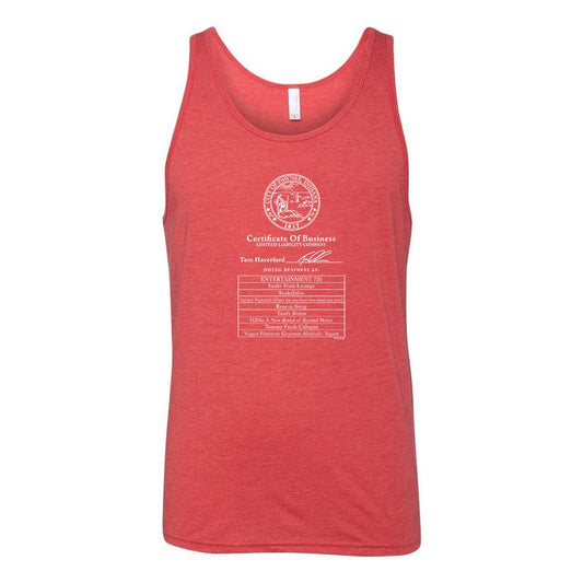 Parks and Recreation Certificate of Business Tri-Blend Tank Top