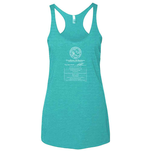 Parks and Recreation Certificate of Business Women's Tri-Blend Racerback Tank Top