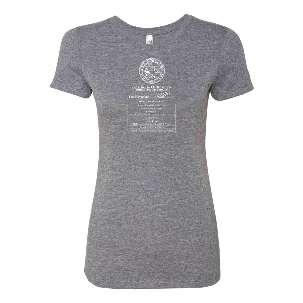 Park and Recreation Certificate of Business Women's Tri-Blend Short Sleeve T-Shirt