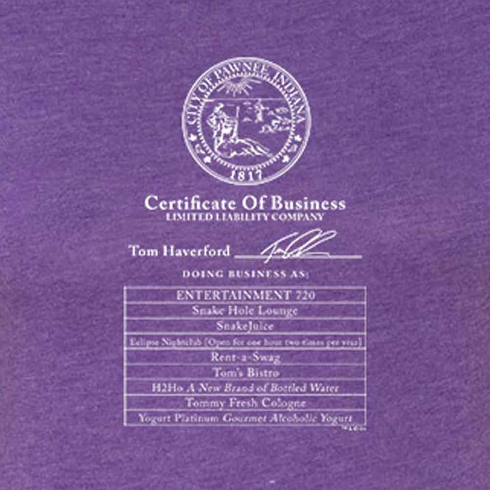Park and Recreation Certificate of Business Women's Tri-Blend Short Sleeve T-Shirt