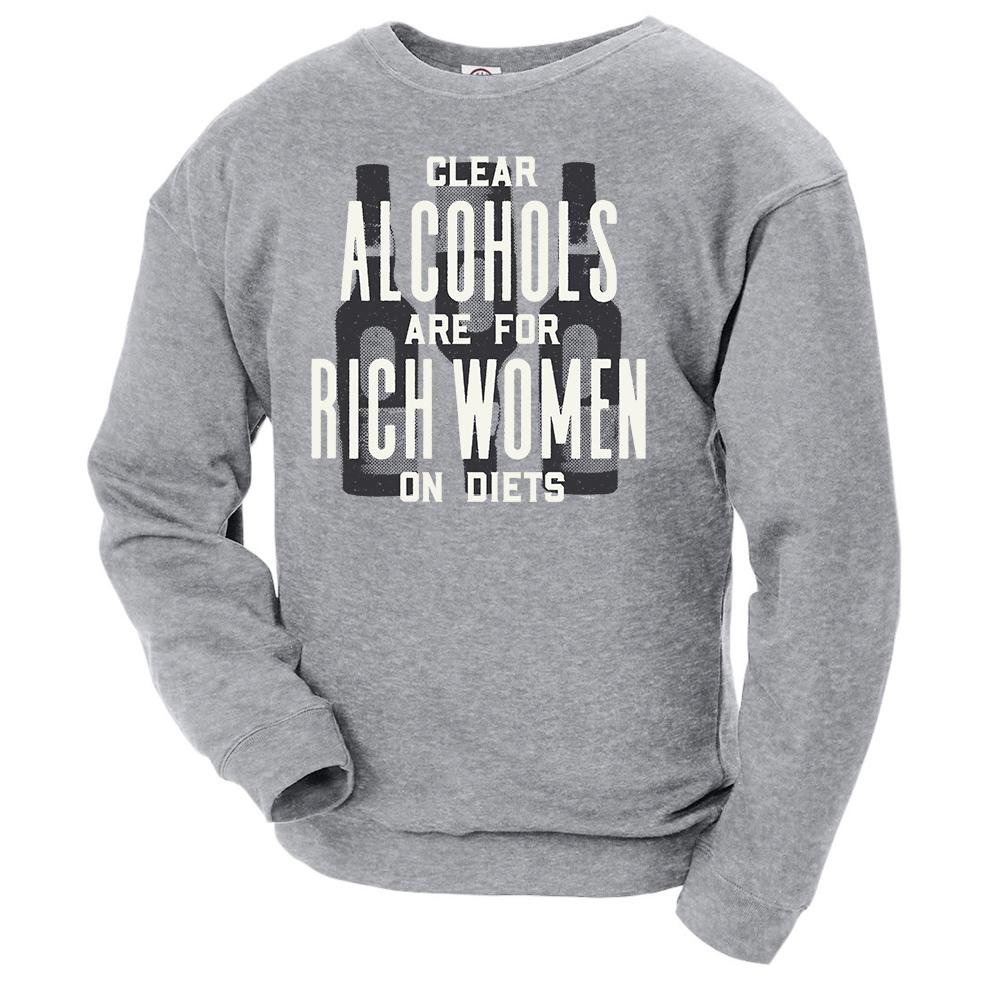 Parks and Recreation Ron Swanson Clear Alcohols Crew Neck Sweatshirt