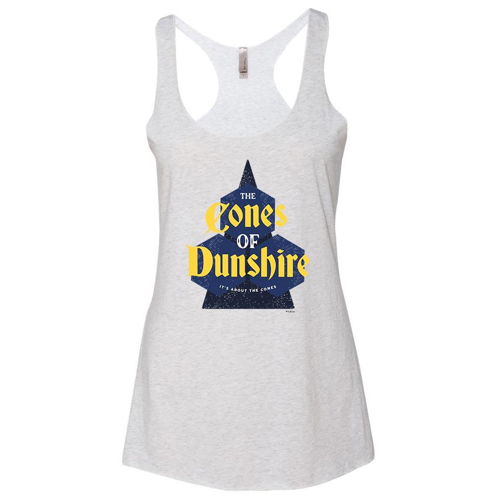 Parks and Recreation The Cones of Dunshire Women's Tri-Blend Racerback Tank Top