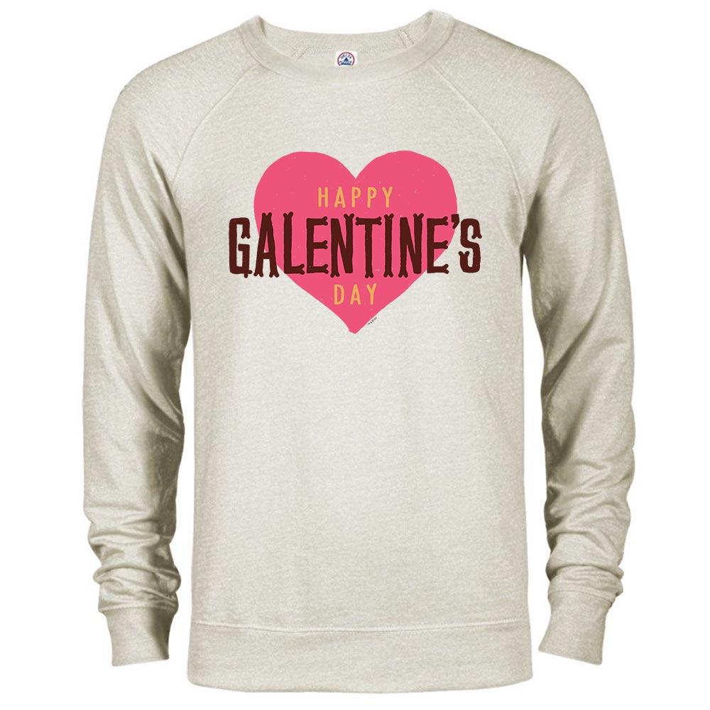 Parks and Recreation Happy Galentine's Day Lightweight Crew Neck Sweatshirt