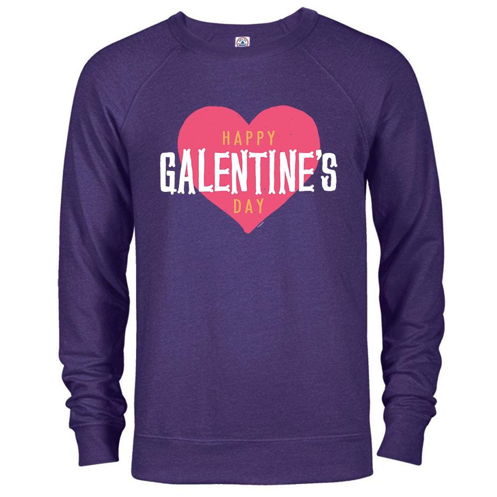Parks and Recreation Happy Galentine's Day Lightweight Crew Neck Sweatshirt