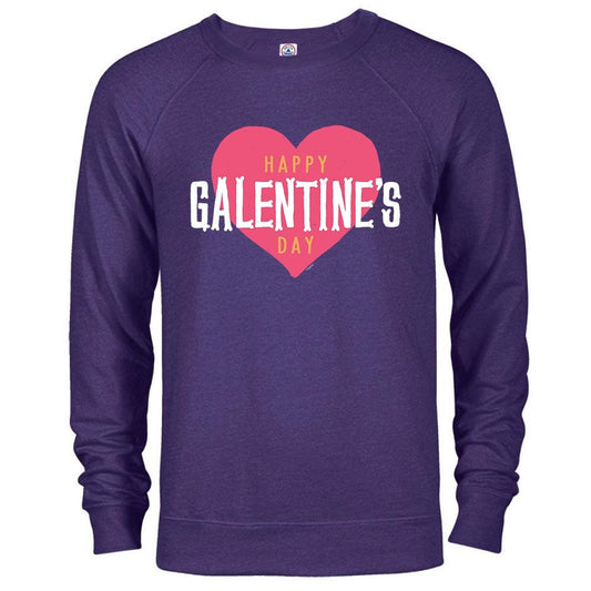 Parks and Recreation Happy Galentine's Day Lightweight Crew Neck Sweatshirt