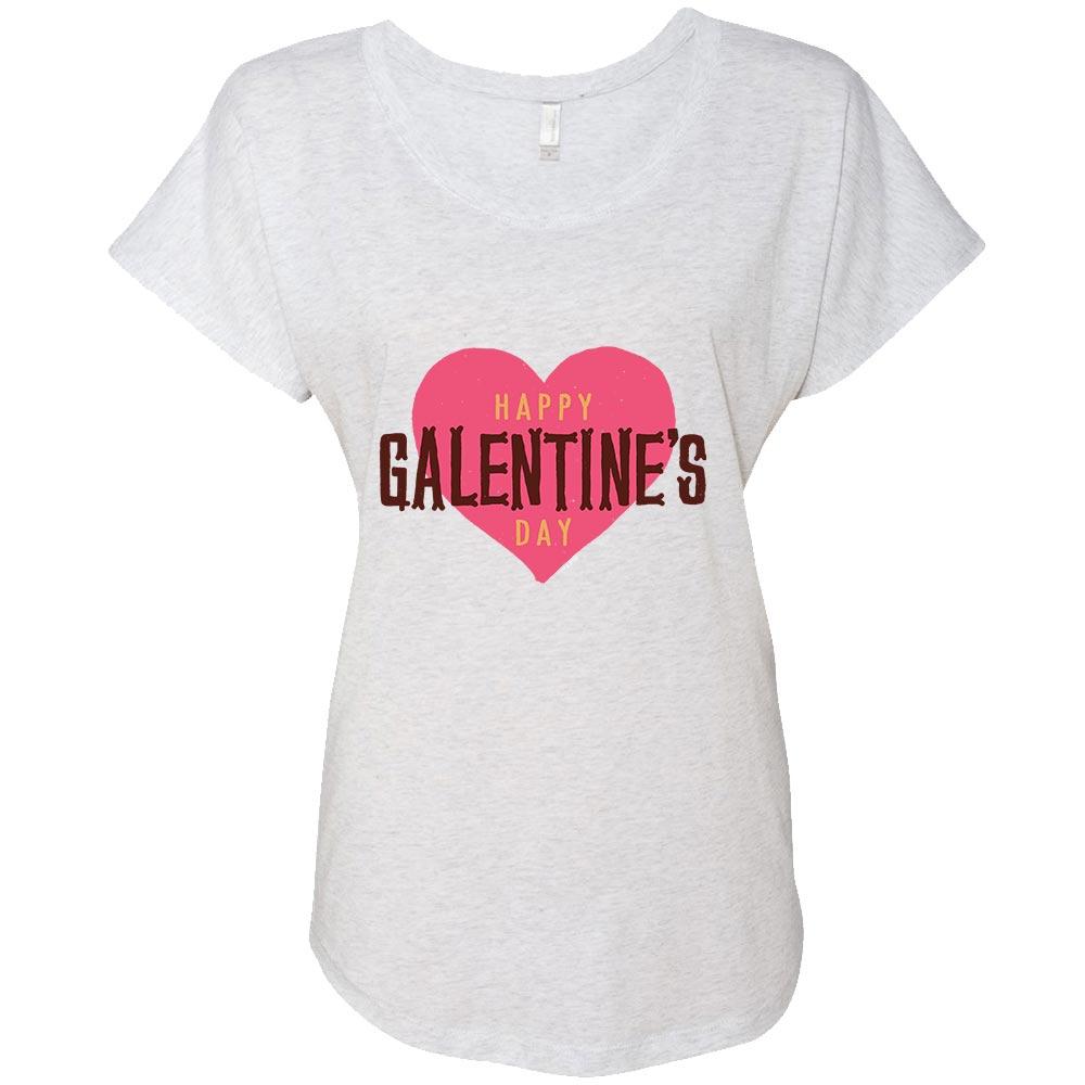 Parks and Recreation Happy Galentine's Day Women's  Tri-Blend Dolman T-Shirt
