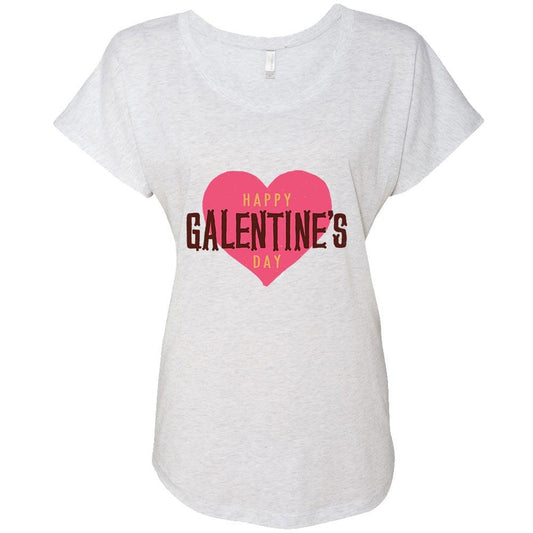 Parks and Recreation Happy Galentine's Day Women's  Tri-Blend Dolman T-Shirt