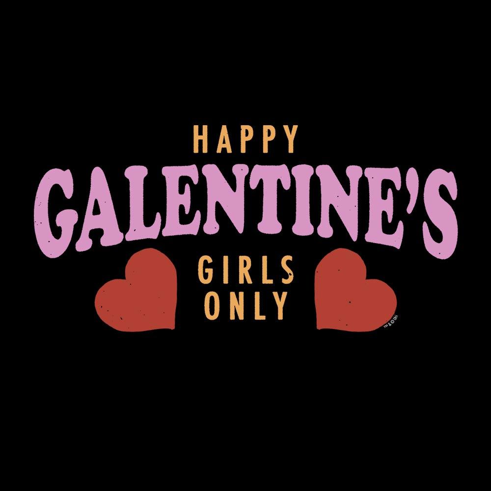 Parks and Recreation Happy Galentine's Girls Only Lightweight Zip Up Hooded Sweatshirt