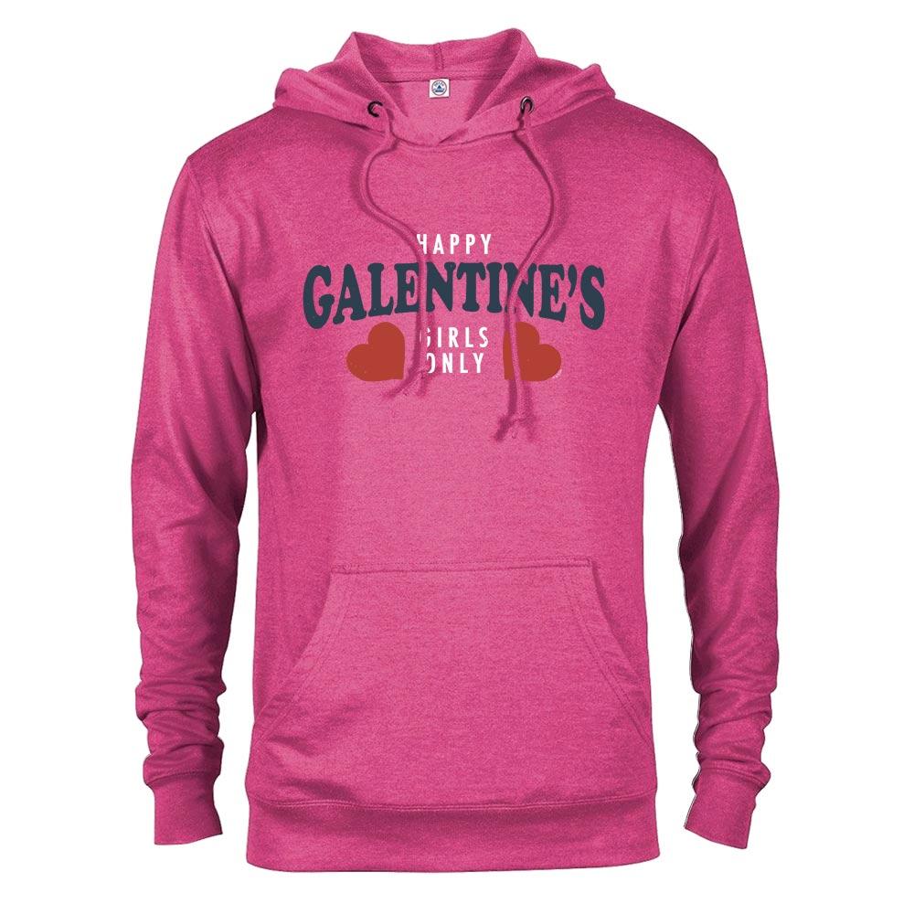 Parks and Recreation Happy Galentine's Girls Only Lightweight Hooded Sweatshirt