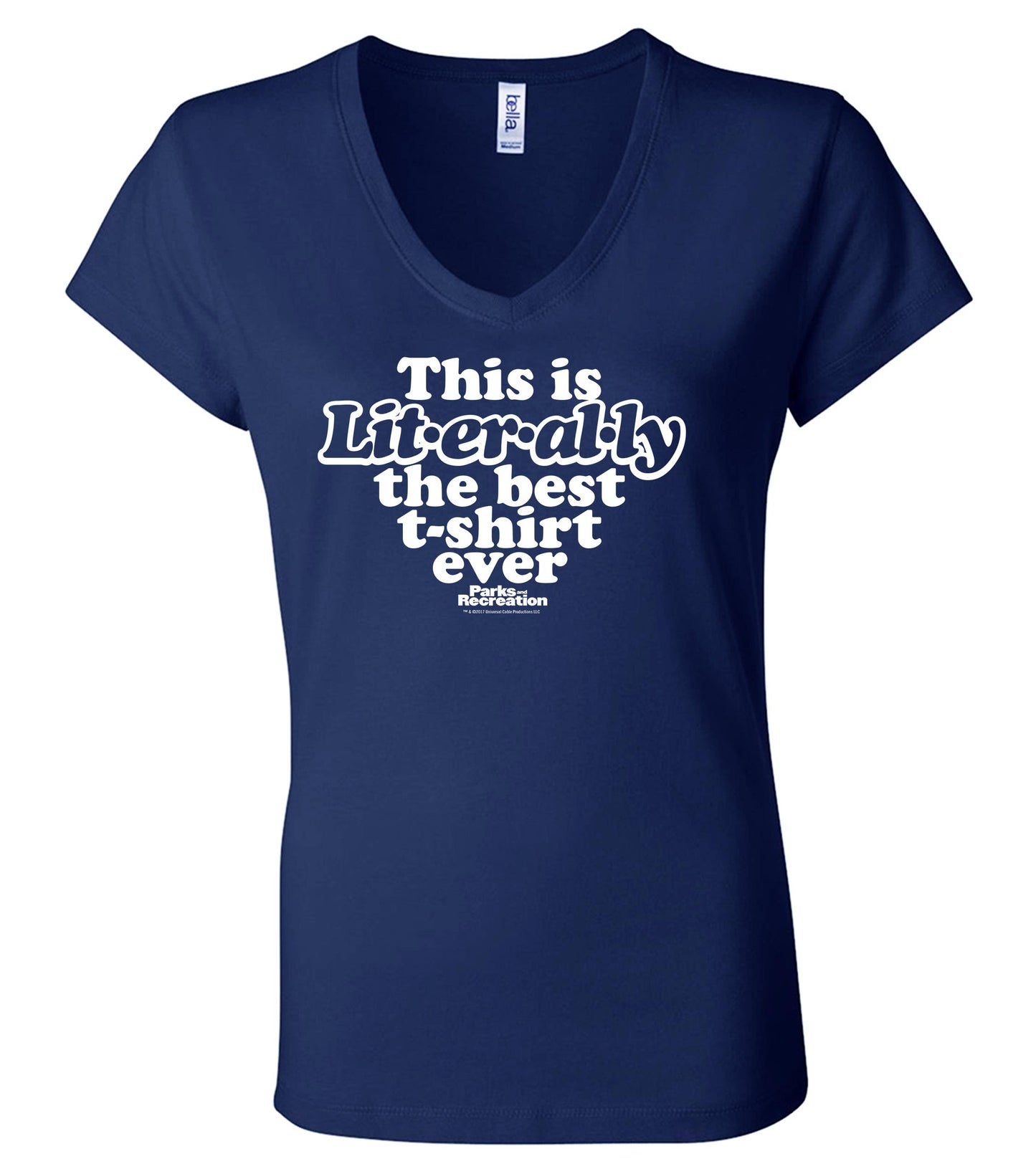 Parks and Recreation Literally Women's V-neck Short Sleeve T-Shirt