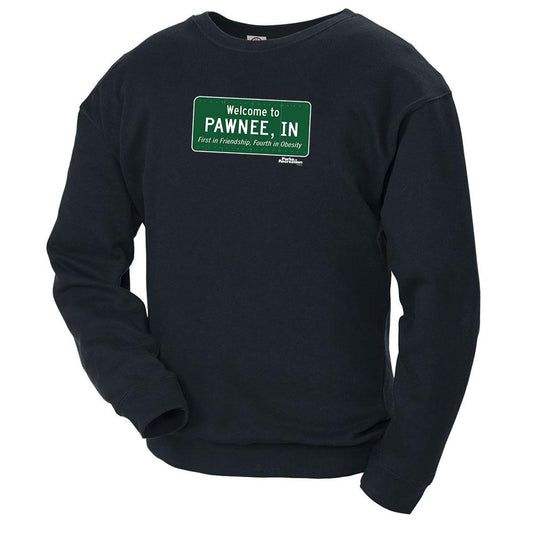 Parks and Recreation Pawnee Sign Crew Neck Sweatshirt